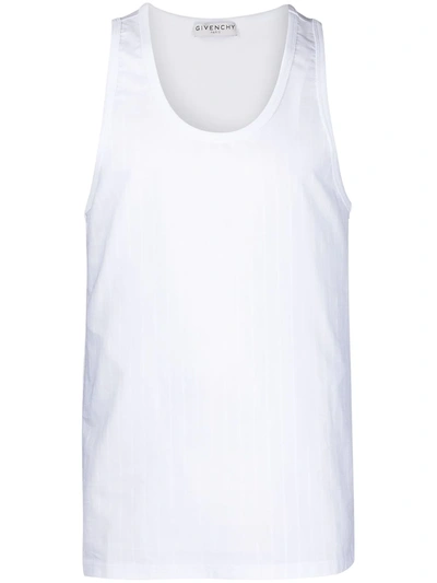 Shop Givenchy Pinstripe-print Tank Top In White