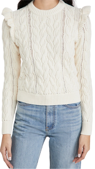 Shop Frame Sofia Sweater In Off White