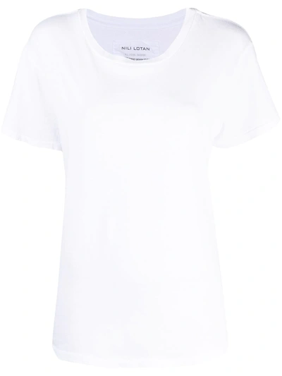 Nili Lotan Corienne Cotton-jersey T-shirt In White