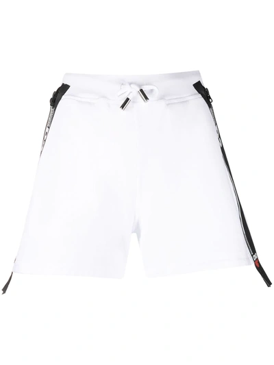 Shop Dsquared2 Logo-tape Cotton Shorts In White