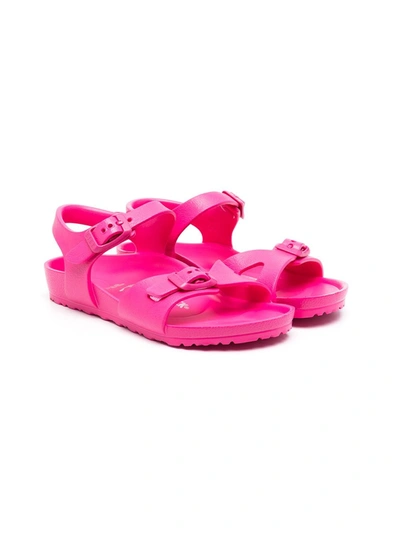 Shop Birkenstock Rio Eva Buckled Sandals In Pink