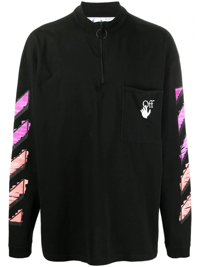 Shop Off-white Arrows Motif Logo-print Jumper In Black