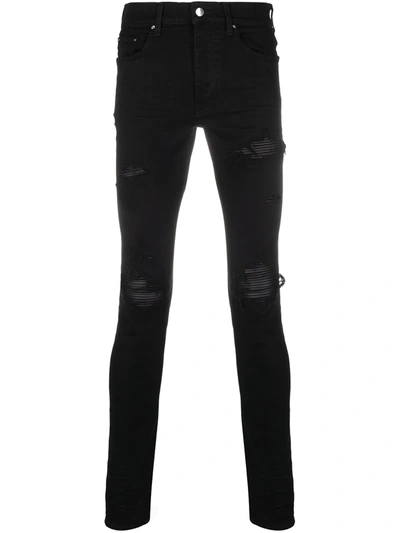 Shop Amiri Mx1 Mid-rise Skinny Jeans In Black
