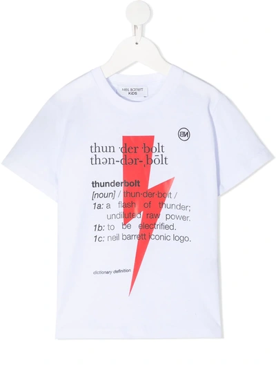 Shop Neil Barrett Thunderbolt T-shirt In White