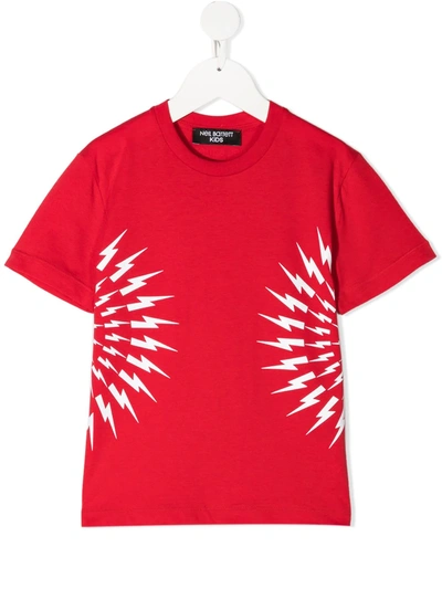 Shop Neil Barrett Thunderbolt T-shirt In Red