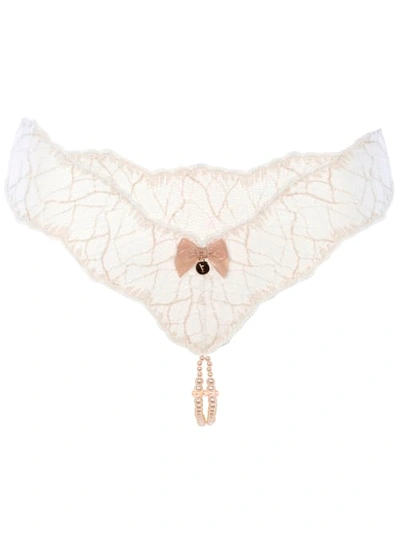 Shop Bracli Sydney Double Strand Pearl Thong In Ivory