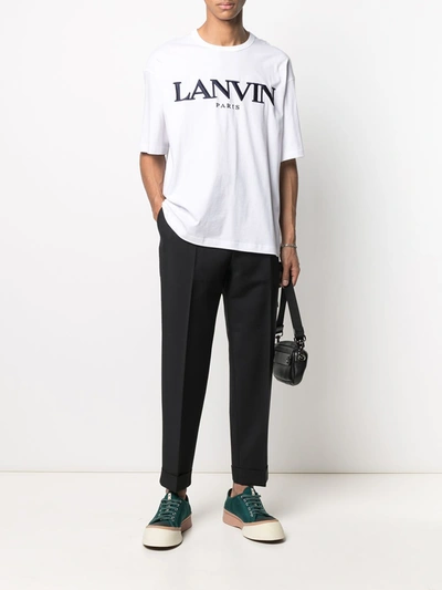 Shop Lanvin Cotton T-shirt In White