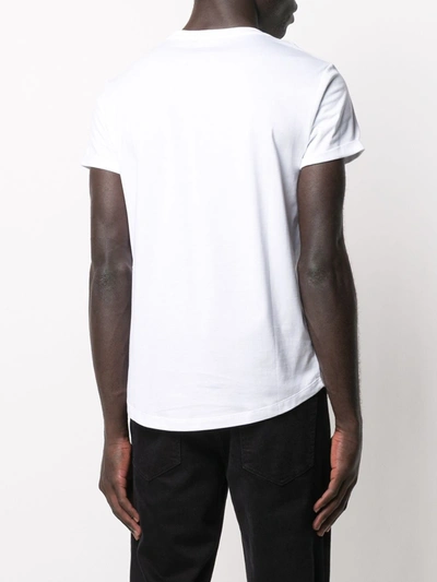 Shop Balmain Logo Cotton T-shirt White