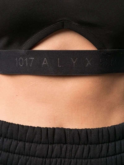 Shop Alyx Cropped Sport Top In Black