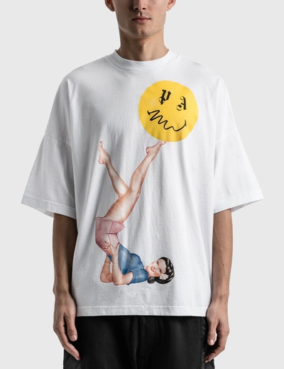 Shop Palm Angels Juggler Pin Up Oversized T-shirt In White