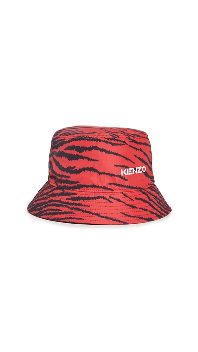 Shop Kenzo Bucket Hat In Medium Red
