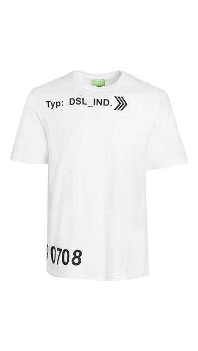 Shop Diesel T-just T-shirt In White