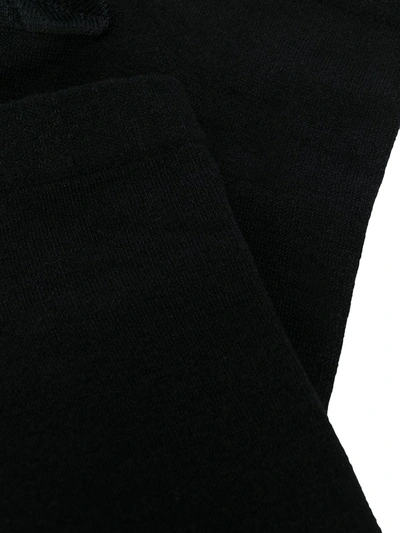 Shop Wolford Plain Cotton-blend Socks In Black