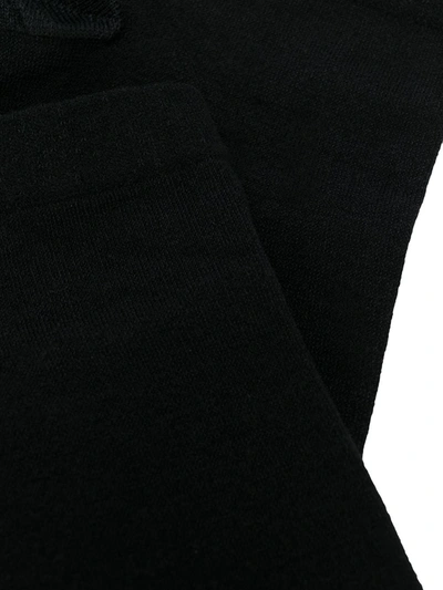 Wolford Plain Cotton-blend Socks In Black