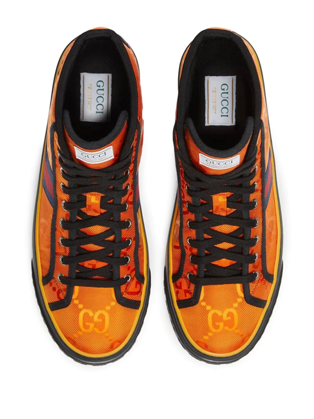 Orange gucci sneakers best sale
