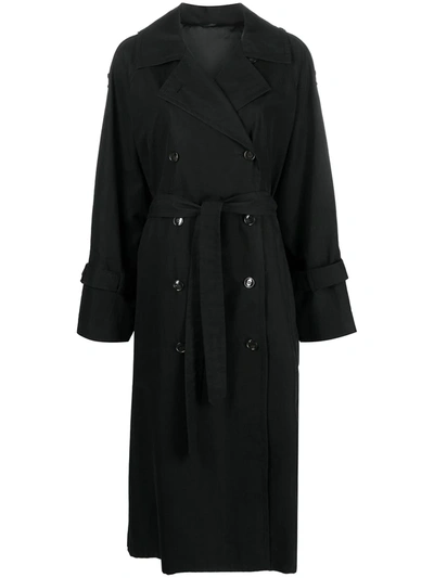 Shop Totême Water Repellent Oversized Trench Coat In Black