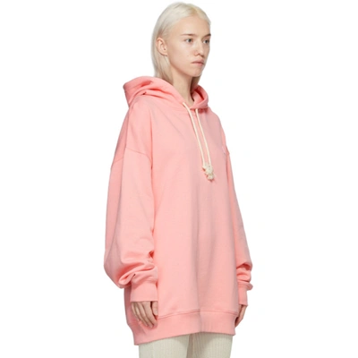 Shop Acne Studios Pink Oversized Patch Hoodie In Ad1 Blush