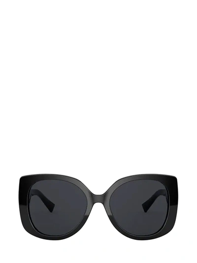 Shop Versace Ve4387 Black Sunglasses In Gb1/87