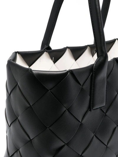 Shop Bottega Veneta Cacat Leather Maxi Tote Bag In Black