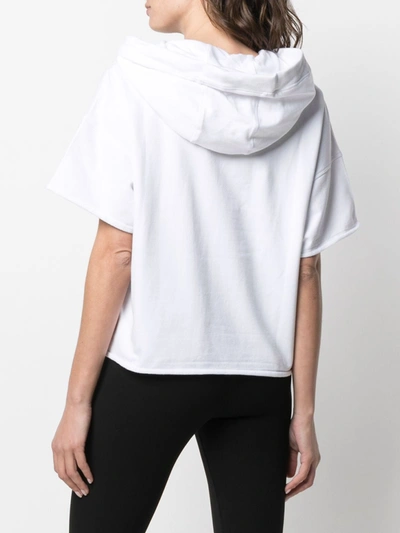 Shop Dkny Cotton Hoodie In White