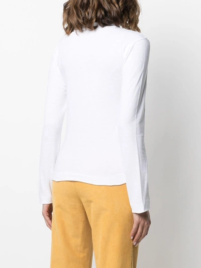 Shop Comme Des Garçons Play Cotton T-shirt In White