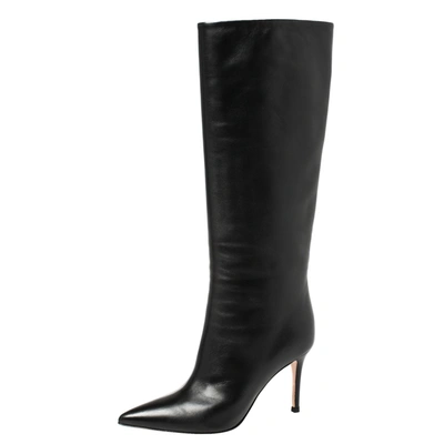 Pre-owned Gianvito Rossi Black Leather Boots Size 36.5