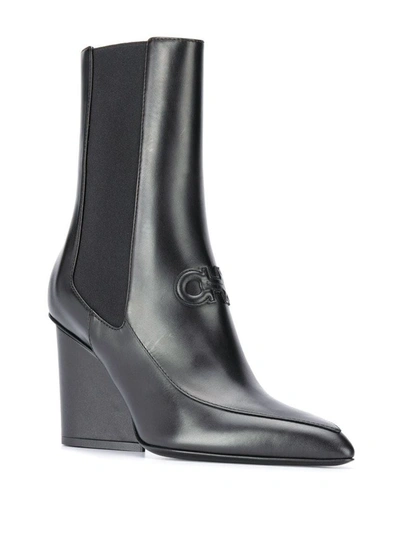 Shop Ferragamo Salvatore  Black Ankle Boots