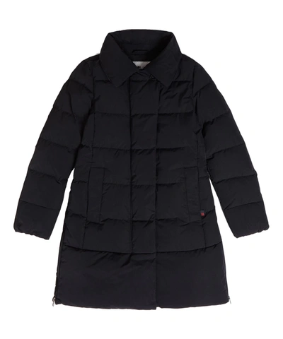 Shop Woolrich Quilted Vail Coat In Midnight Blue