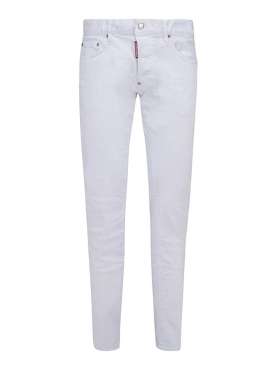 Shop Dsquared2 Dan White Skinny Jeans
