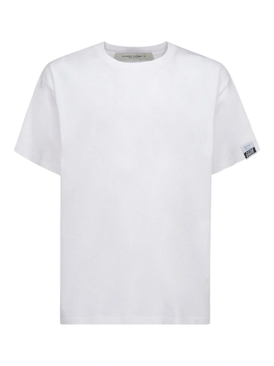 Shop Golden Goose Re/make Cotton T-shirt In White And Orange