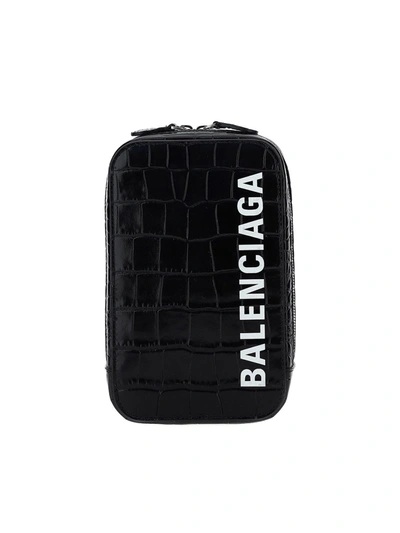 Shop Balenciaga Black Leather Phone Case