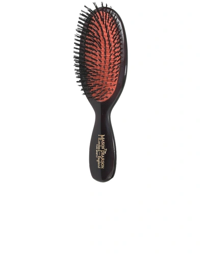 Shop Mason Pearson Pocket Bristle Hair Brush In Dark Ruby