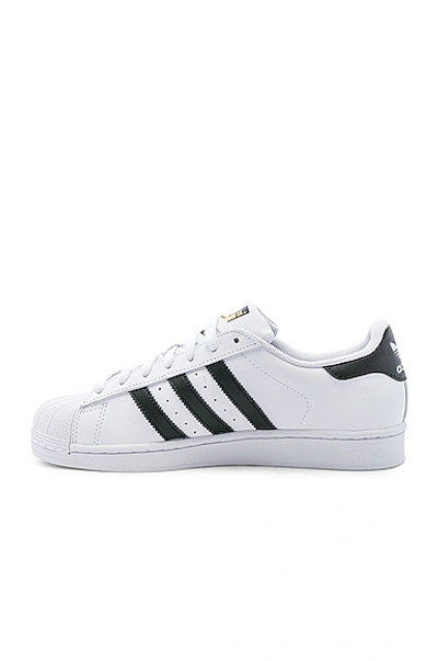 Shop Adidas Originals Superstar Foundation In White & Black & White