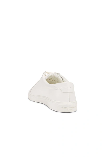 Saint Laurent Andy Low-top Leather Sneakers In White