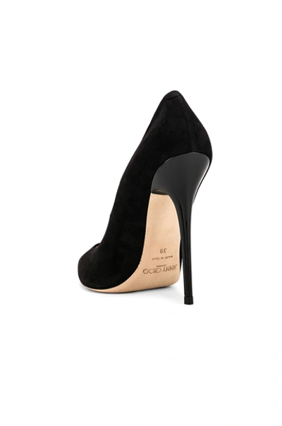 Shop Jimmy Choo Anouk 120 Suede Pumps In Black