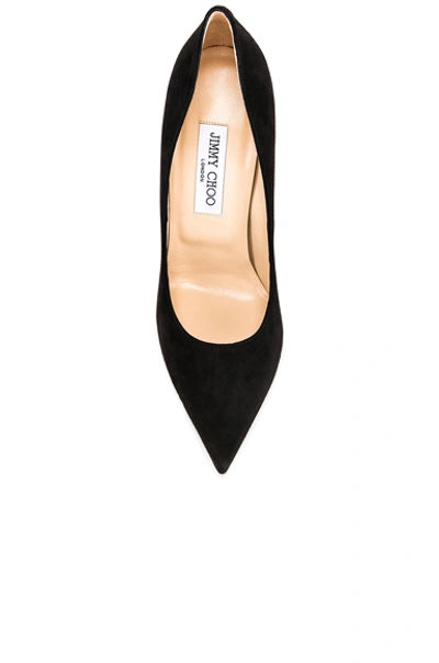 Shop Jimmy Choo Anouk 120 Suede Pumps In Black