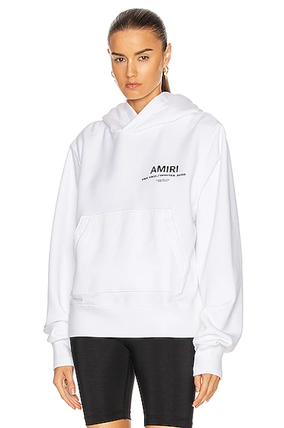 Shop Amiri Pre Fw20  Hoodie In White