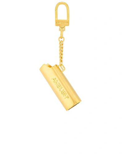 Shop Ambush Logo Lighter Large Keychain In Gold