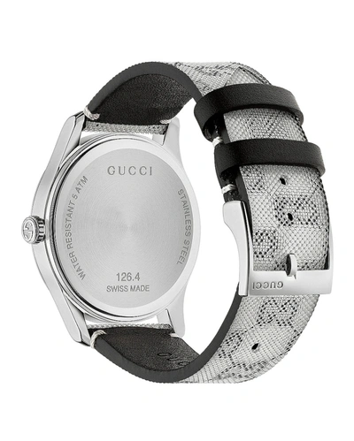 Shop Gucci 38mm G-timeless Holographic Watch In White & Black