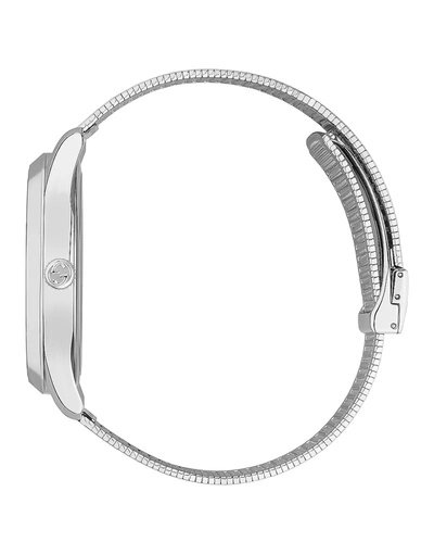 Shop Gucci G-timeless Contemporary 42mm Watch In Silver