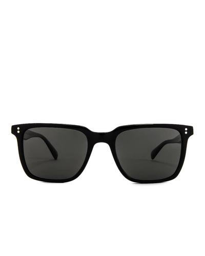 Shop Oliver Peoples Lachman Sun In Black & Midnight