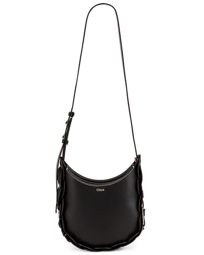 Shop Chloé Small Darryl Leather Bag In Black