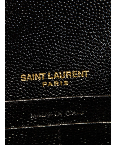 Shop Saint Laurent Small Kate Chain Wallet In Noir