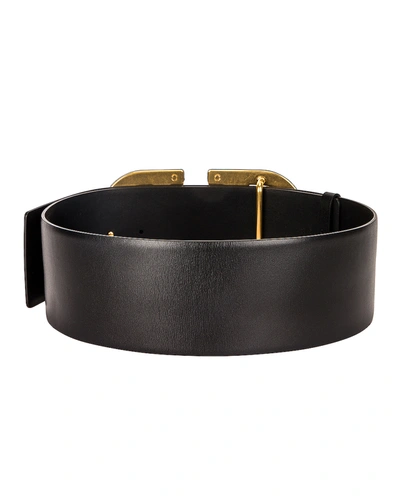 Shop Valentino Vlogo Leather Belt