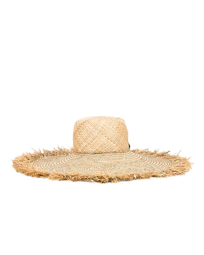 Shop Lola Hats Alpargatas Bis Hat In Natural & Black