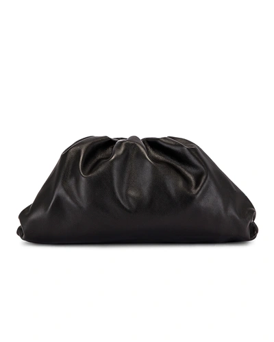 Shop Bottega Veneta The Pouch Clutch In Black & Silver