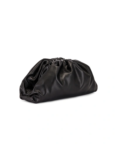 Shop Bottega Veneta The Pouch Clutch In Black & Silver