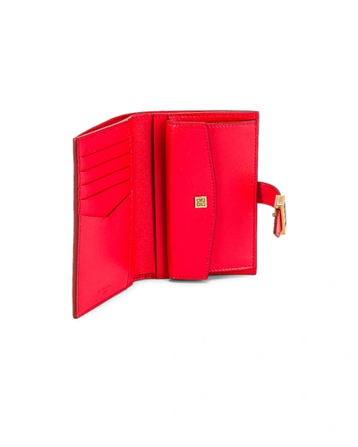 Shop Givenchy Medium Gv3 Bifold Wallet In Red