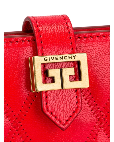 Shop Givenchy Medium Gv3 Bifold Wallet In Red