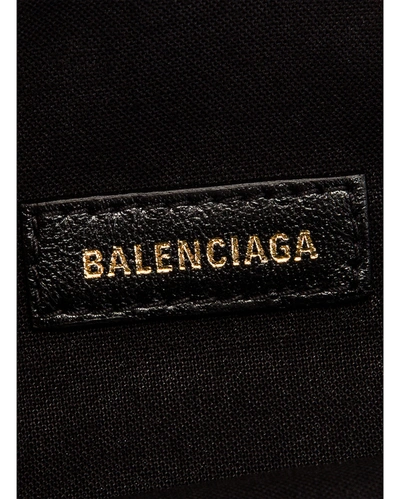 Shop Balenciaga Cloud Coin Purse In Gold